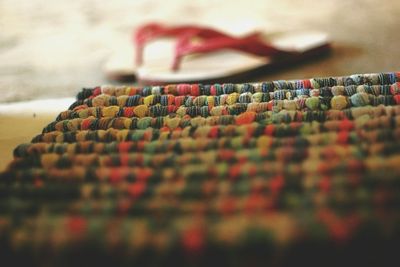 Close-up of multi colored pencils