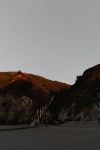 Scenic view of landscape against clear sky