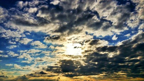 Low angle view of cloudy sky