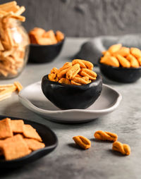 Close-up of food on table