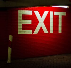 Close-up of road sign