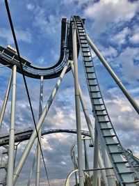 Low angle view of bridge against sky