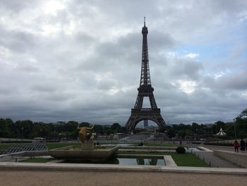 City against cloudy sky