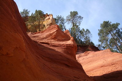 Scenic view of rock formation against sky