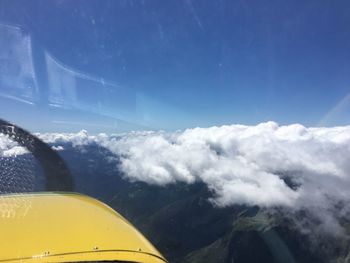 Low angle view of mountains against sky