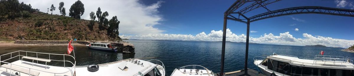 Panoramic view of sea against sky