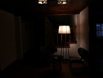 Interior of illuminated room