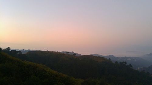 Scenic view of landscape during sunset