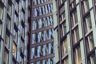 Low angle view of modern glass building