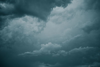 Low angle view of storm clouds in sky