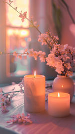 Close-up of christmas decorations on table