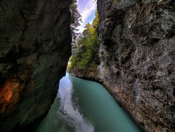 Scenic view of waterfall