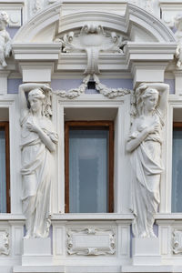 Detail of facade of rukavishnikov estate, built during eclectic period, nizhny novgorod, russia.