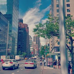 City street against sky