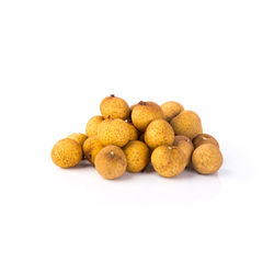 High angle view of pumpkins on white background