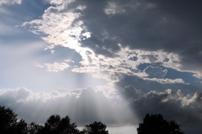 Low angle view of cloudy sky