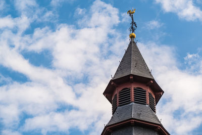 Low angle view of traditional building against sky