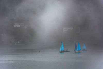 Yatchs nainital lake uttarakhand india