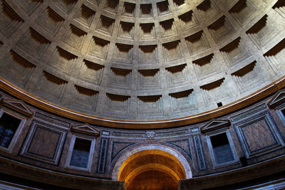Interior of the dome of the pantheon in rome