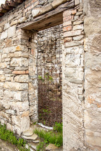 Stone wall of old building