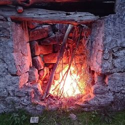 Close-up of broken wall