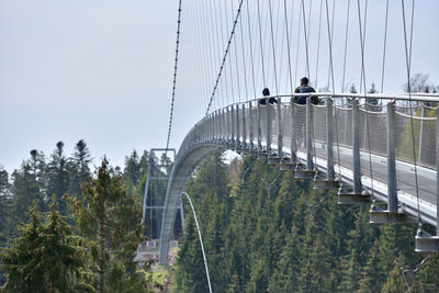 Low angle view of bridge against sky