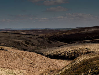 Scenic view of desert against sky