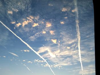 Low angle view of cloudy sky