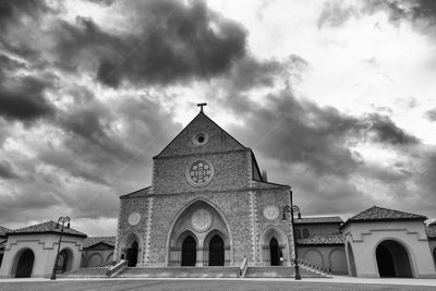 Low angle view of church against sky