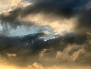 Low angle view of cloudy sky