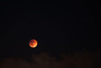 Low angle view of moon in sky