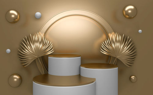 Close-up of illuminated electric lamp against wall at home