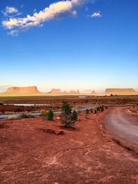 Country road along landscape