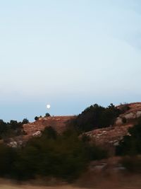 Scenic view of landscape against clear sky