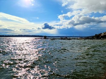 Scenic view of sea against sky