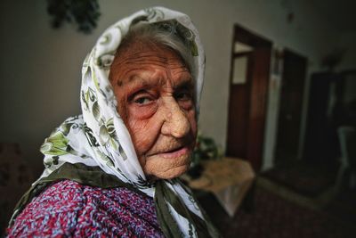 Close-up portrait of woman