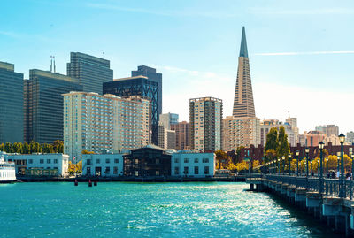 View of buildings at waterfront