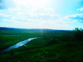 Scenic view of landscape against sky