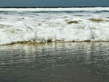 Waves splashing in water