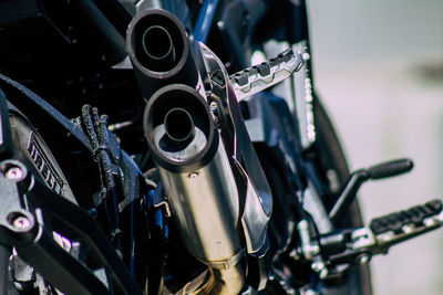 Close-up of motorcycle tire