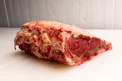 High angle view of food on table