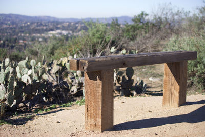 Close-up of wooden fence