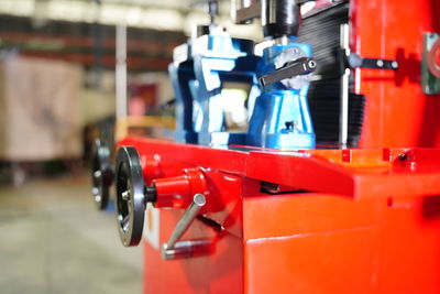 Close-up of machine part