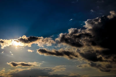 Low angle view of clouds in sky