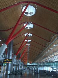 Low angle view of illuminated ceiling