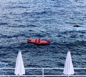 Boats in calm sea