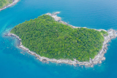 Aerial island view of ko man, thailand