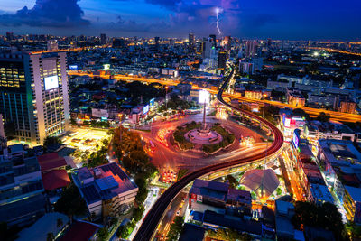 Victory monument is a crawl in the heart of the city on ratchawithi road. bangkok, thailand. 