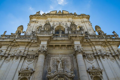 Basilica of st john the baptist at lecce against blue sky