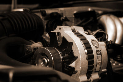 Close-up of machine part